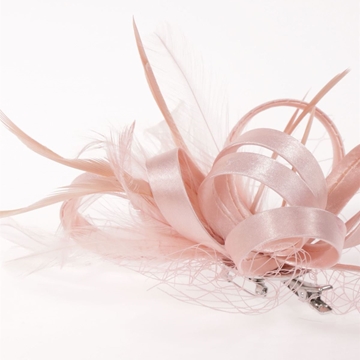 Tocado pequeño plumas rosa-palo 91013 - Imagen 2