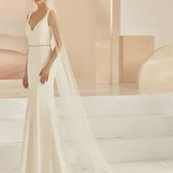 VELO DE NOVIA S406 BIANCO EVENTO - Imagen 1
