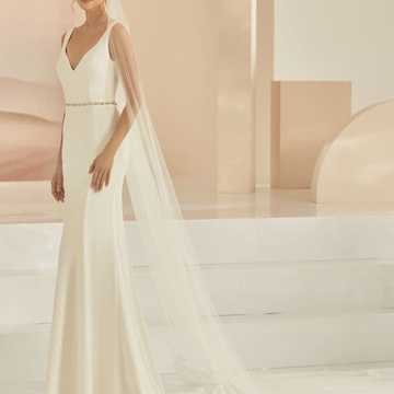 VELO DE NOVIA S406 BIANCO EVENTO - Imagen 1