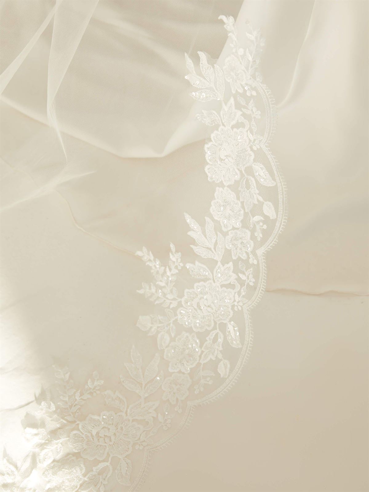 VELO DE NOVIA S421 BIANCO EVENTO - Imagen 1