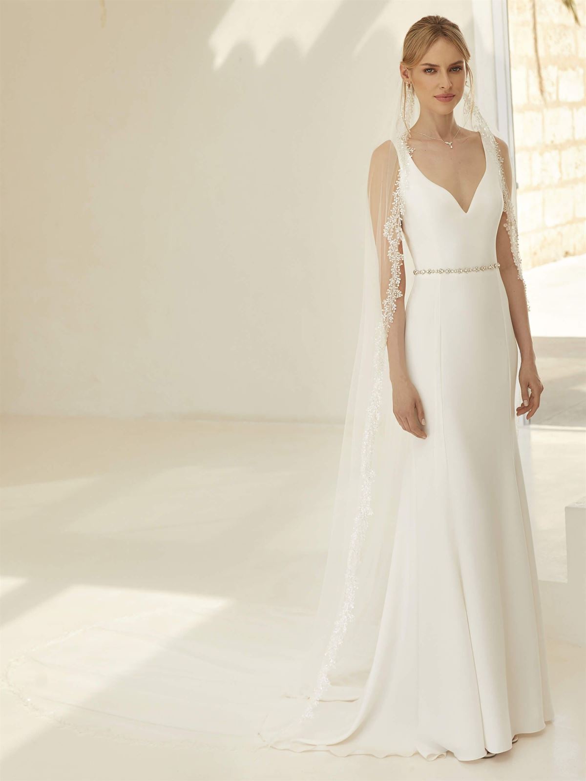VELO DE NOVIA S449 BIANCO EVENTO - Imagen 1