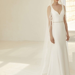 VELO DE NOVIA S449 BIANCO EVENTO - Imagen 1