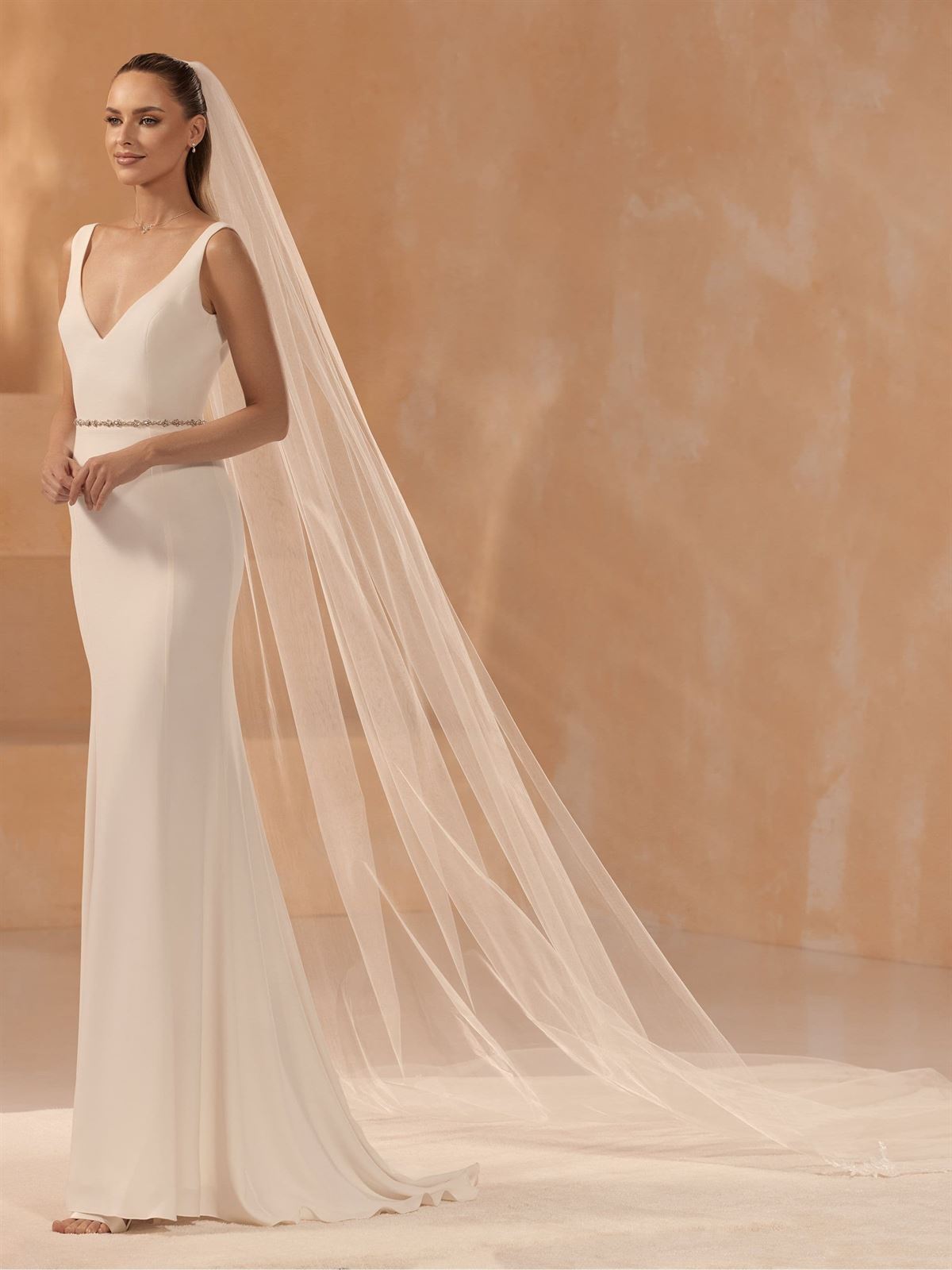VELO DE NOVIA S451 BIANCO EVENTO - Imagen 2