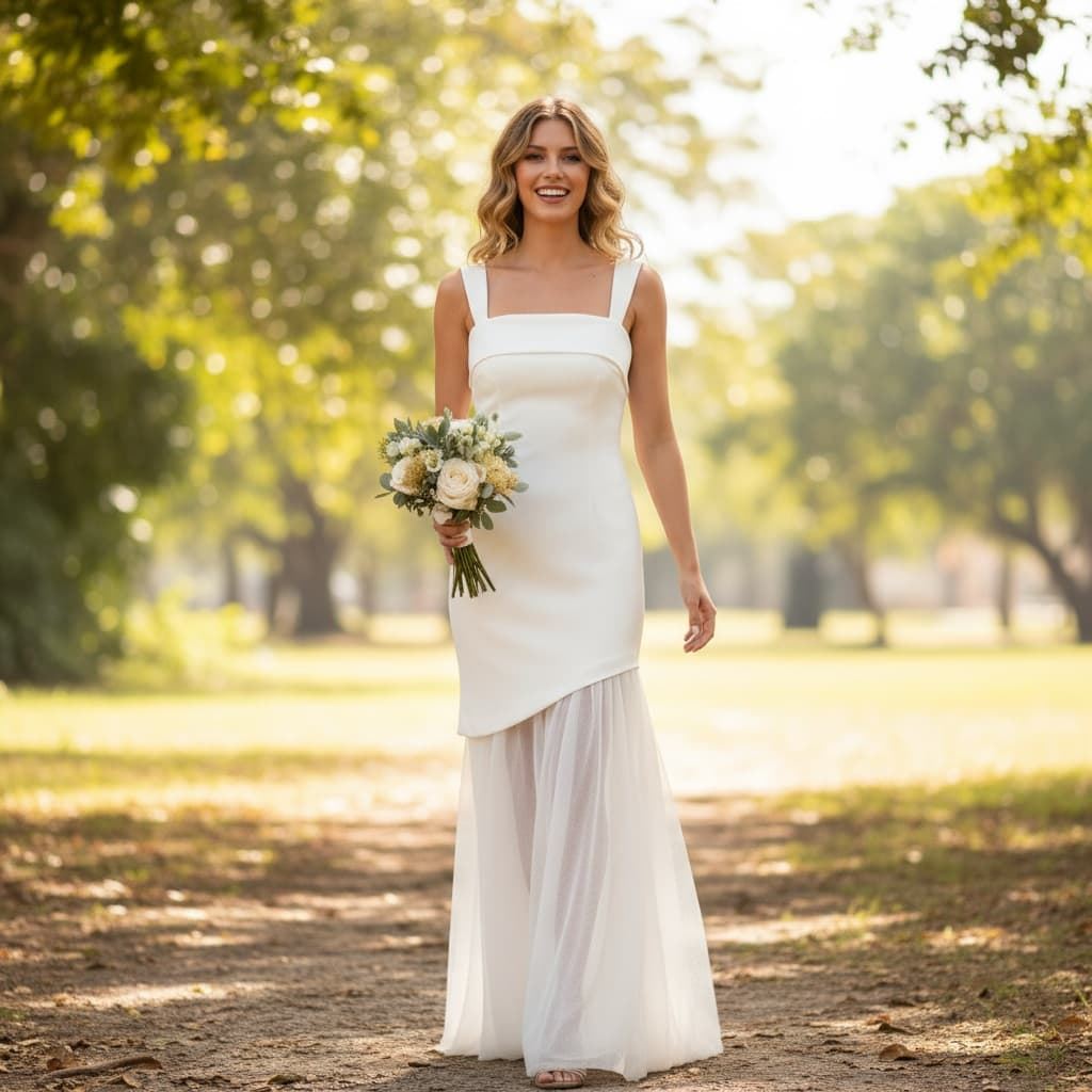 VESTIDO BLANCO ADRIANA NEBLAK 7649 - Imagen 1