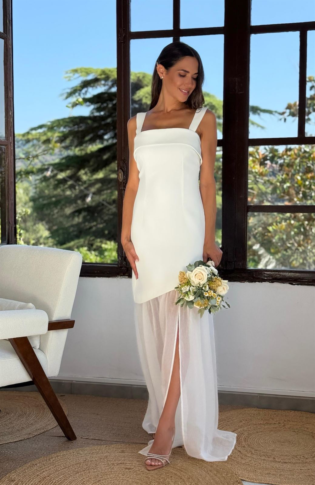 VESTIDO BLANCO ADRIANA NEBLAK 7649 - Imagen 2