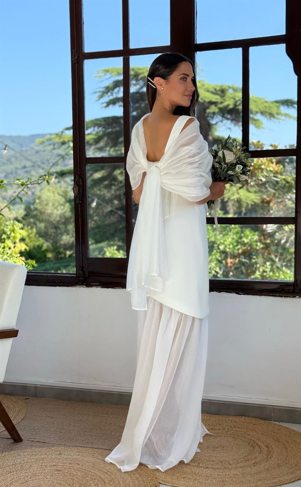 VESTIDO BLANCO ADRIANA NEBLAK 7649 - Imagen 3