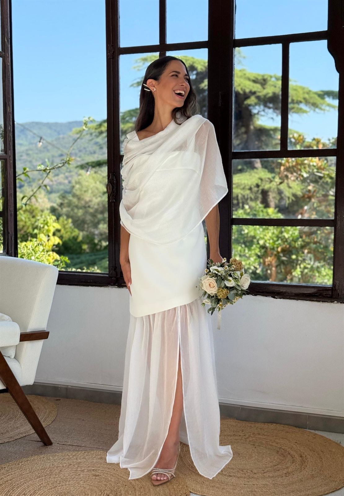 VESTIDO BLANCO ADRIANA NEBLAK 7649 - Imagen 4