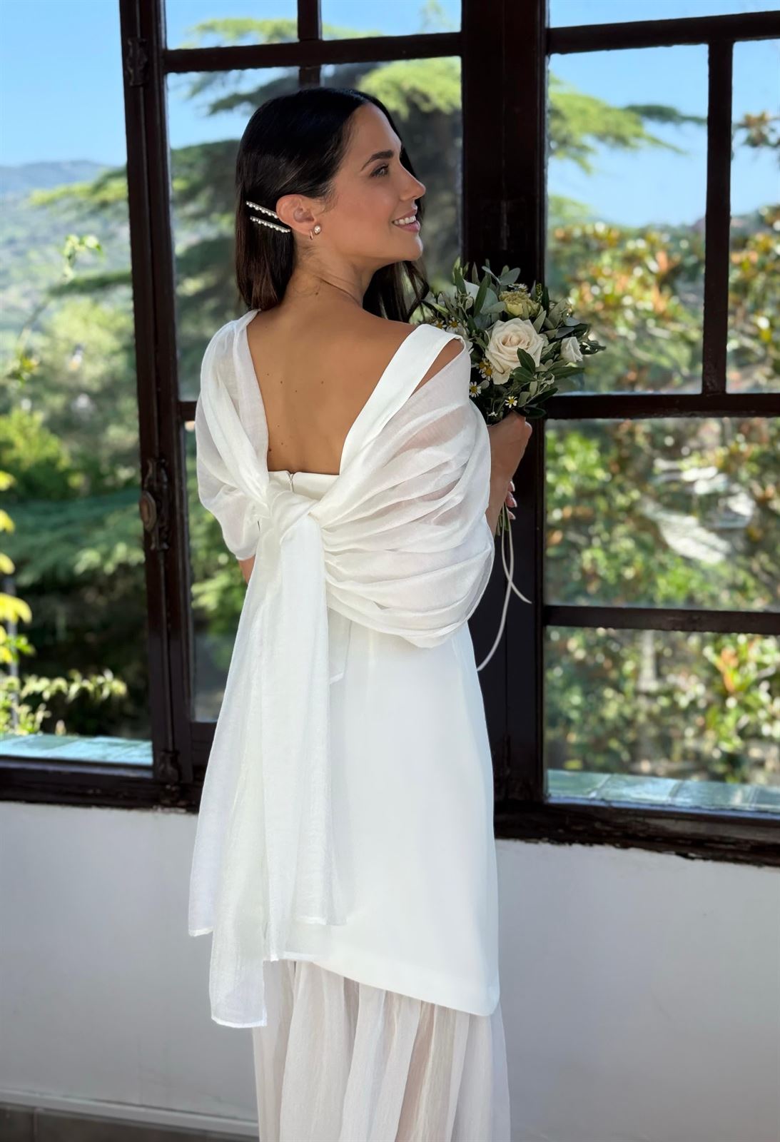 VESTIDO BLANCO ADRIANA NEBLAK 7649 - Imagen 5