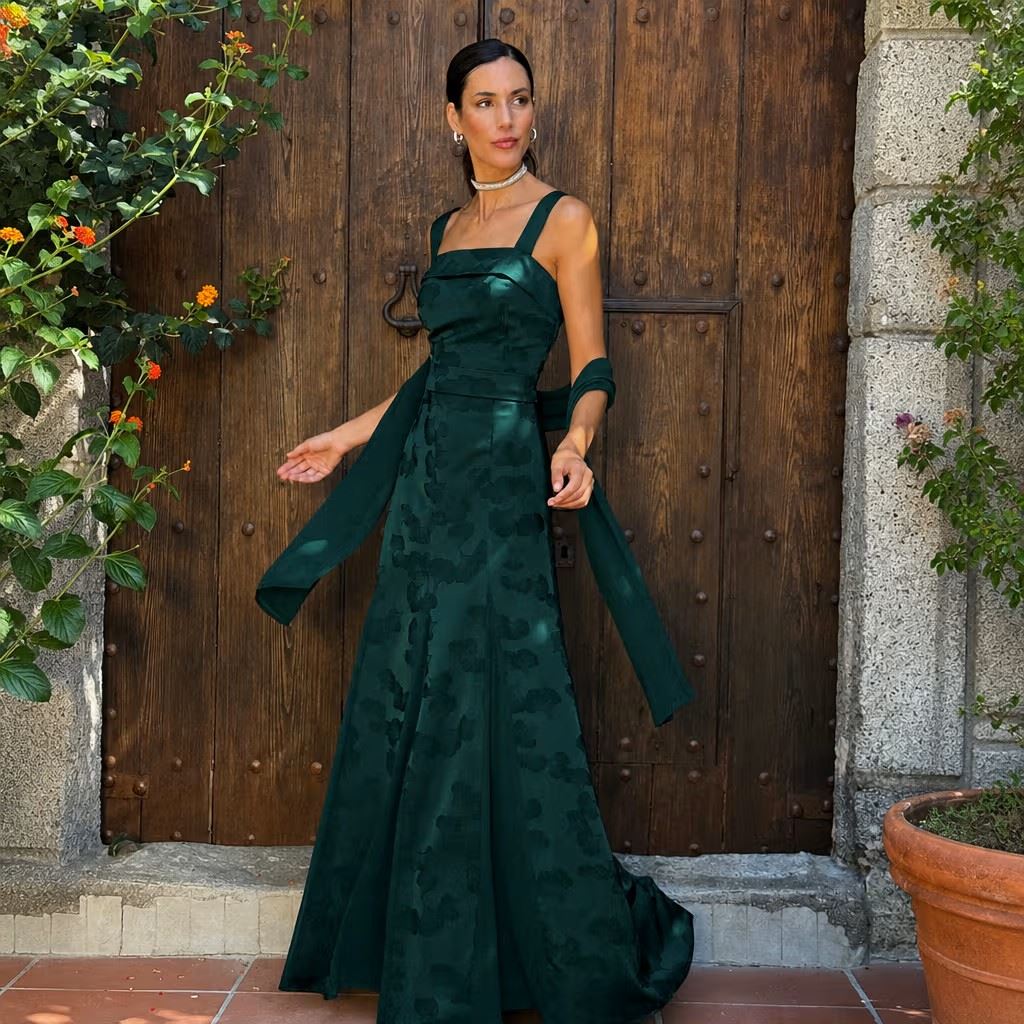 Vestido de Fiesta 4953 Verde Botella | Centella - Imagen 1