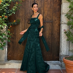 Vestido de Fiesta 4953 Verde Botella | Centella - Imagen 1