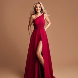 VESTIDO DE FIESTA ASIMÉTRICO 1386 - Imagen 1