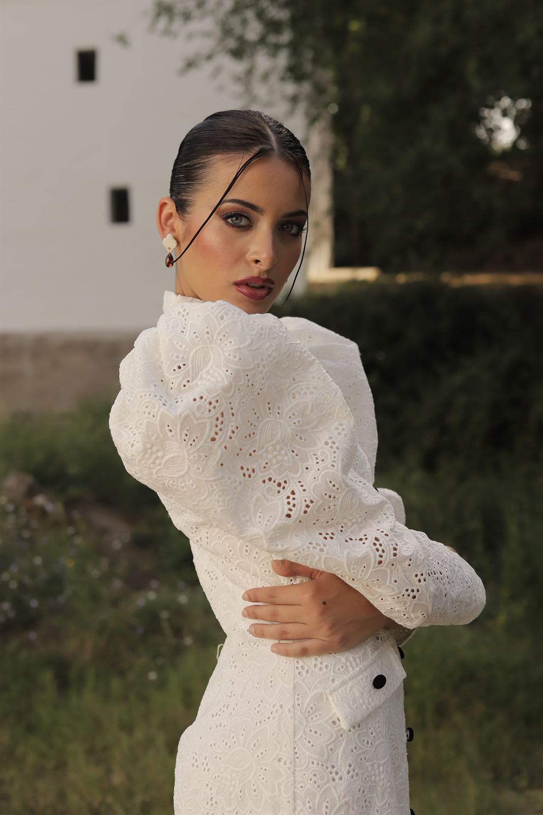 VESTIDO DE FIESTA BLANCO FEDERICA MAGNOLIA KOBUS - Imagen 6