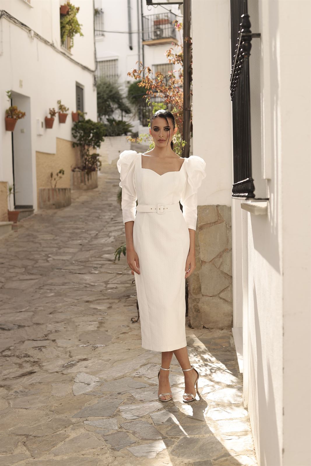 VESTIDO DE FIESTA BLANCO JENICA MAGNOLIA KOBUS - Imagen 2