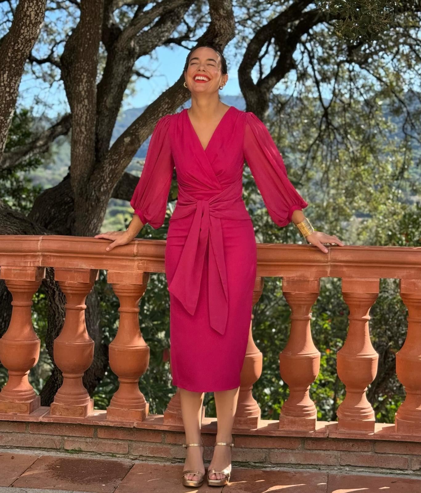 VESTIDO DE FIESTA  CENTELLA 4560 FRAMBUESA - Imagen 2