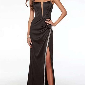 VESTIDO DE FIESTA DE SATÉN PL1335 - Imagen 1