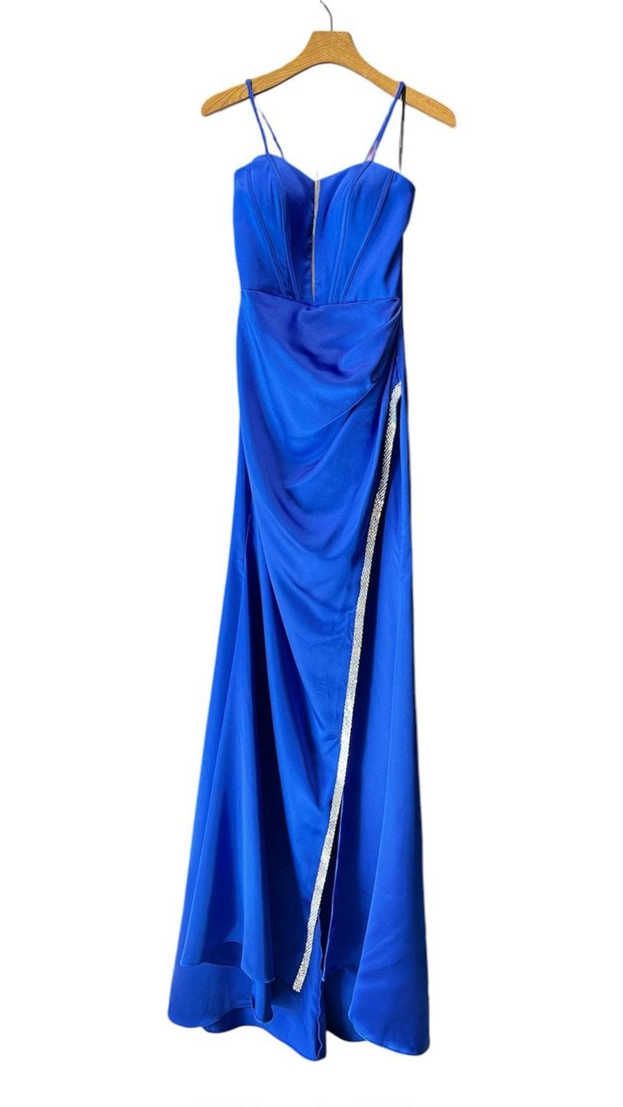 VESTIDO DE FIESTA DE SATÉN PL1335 - Imagen 2
