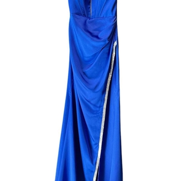 VESTIDO DE FIESTA DE SATÉN PL1335 - Imagen 2