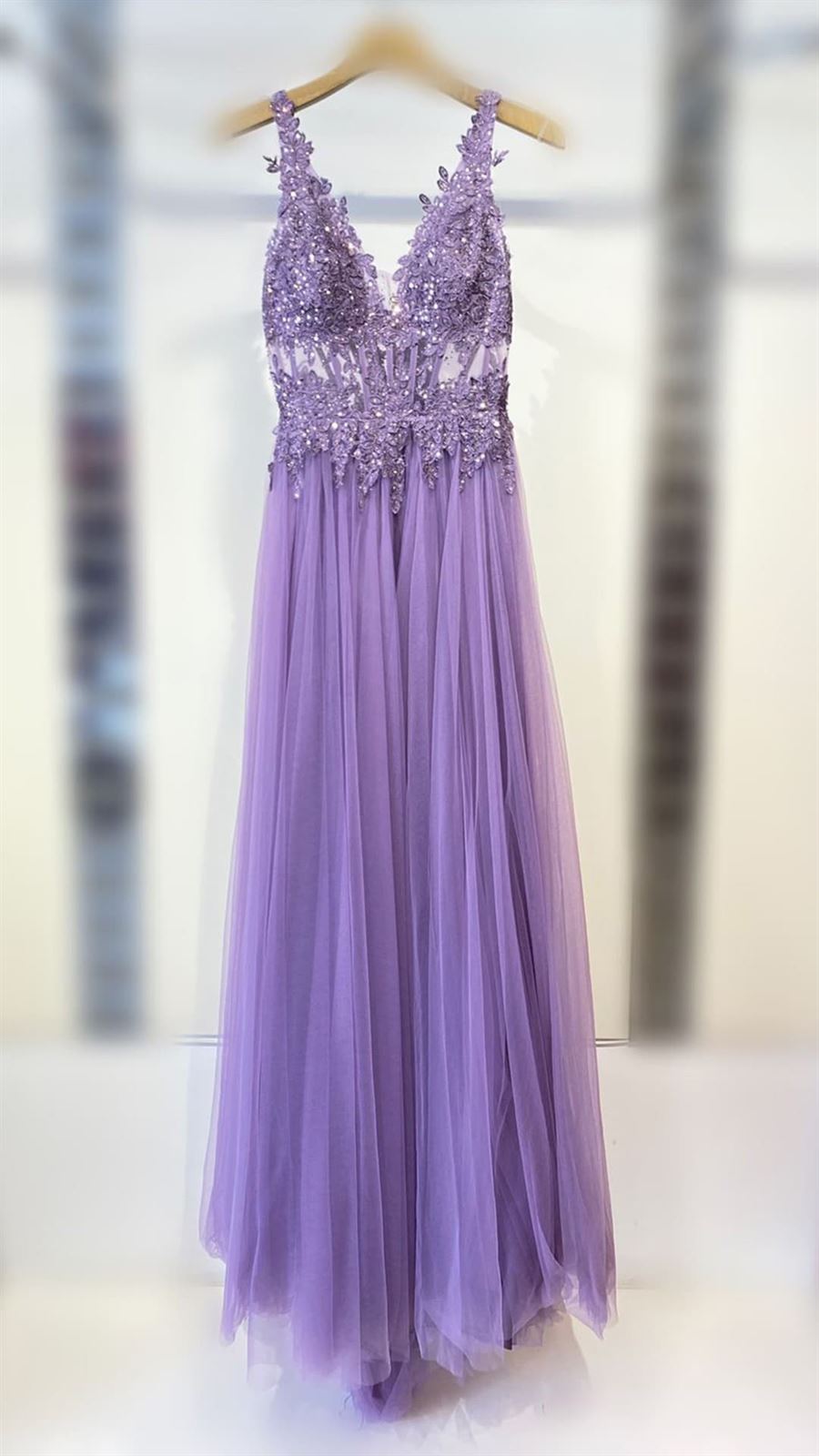 VESTIDO DE FIESTA DE TUL 9232 - Imagen 2