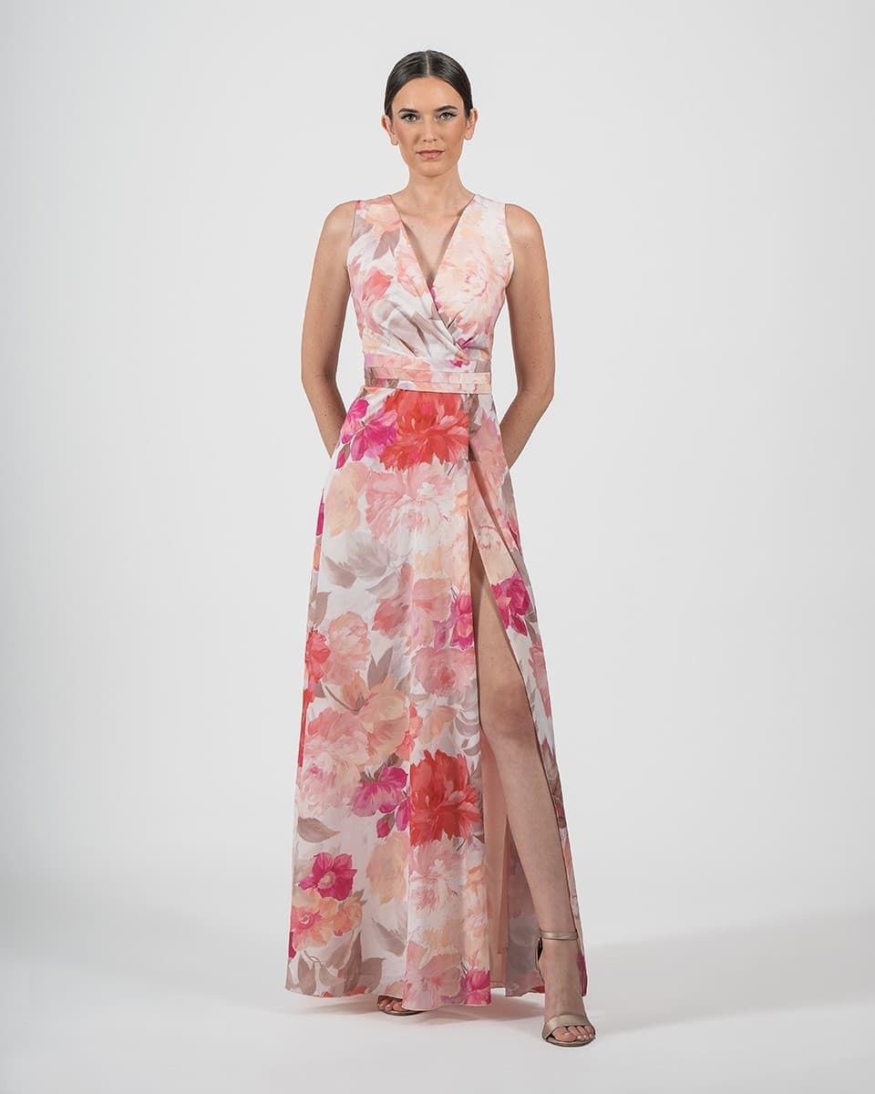 VESTIDO DE FIESTA ESTAMPADO CASTING CT25V5038.15 - Imagen 1