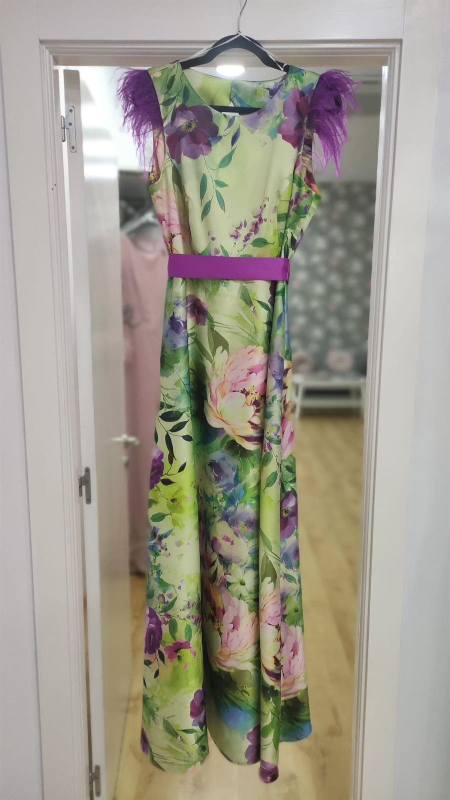 VESTIDO DE FIESTA ESTAMPADO JUAN MARCOS 2937 - Imagen 2