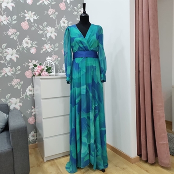 VESTIDO  DE FIESTA ESTAMPADO VALUTA MODA MODELO 231445 - Imagen 1