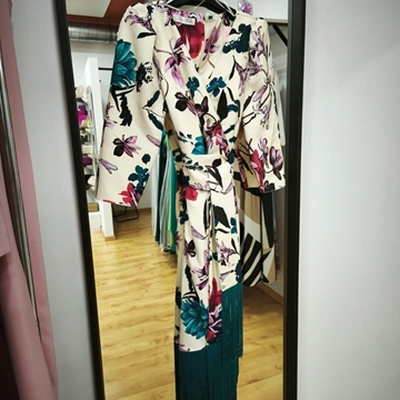 VESTIDO DE FIESTA JUAN MARCOS FLECOS ESTAMPADO 2888 - Imagen 2