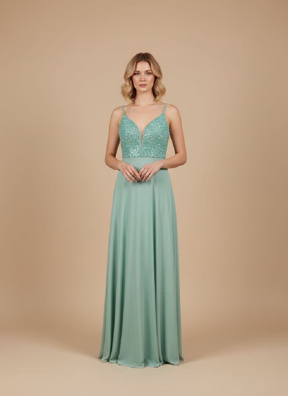 VESTIDO DE FIESTA LARGO DORIA 2519 - Imagen 1