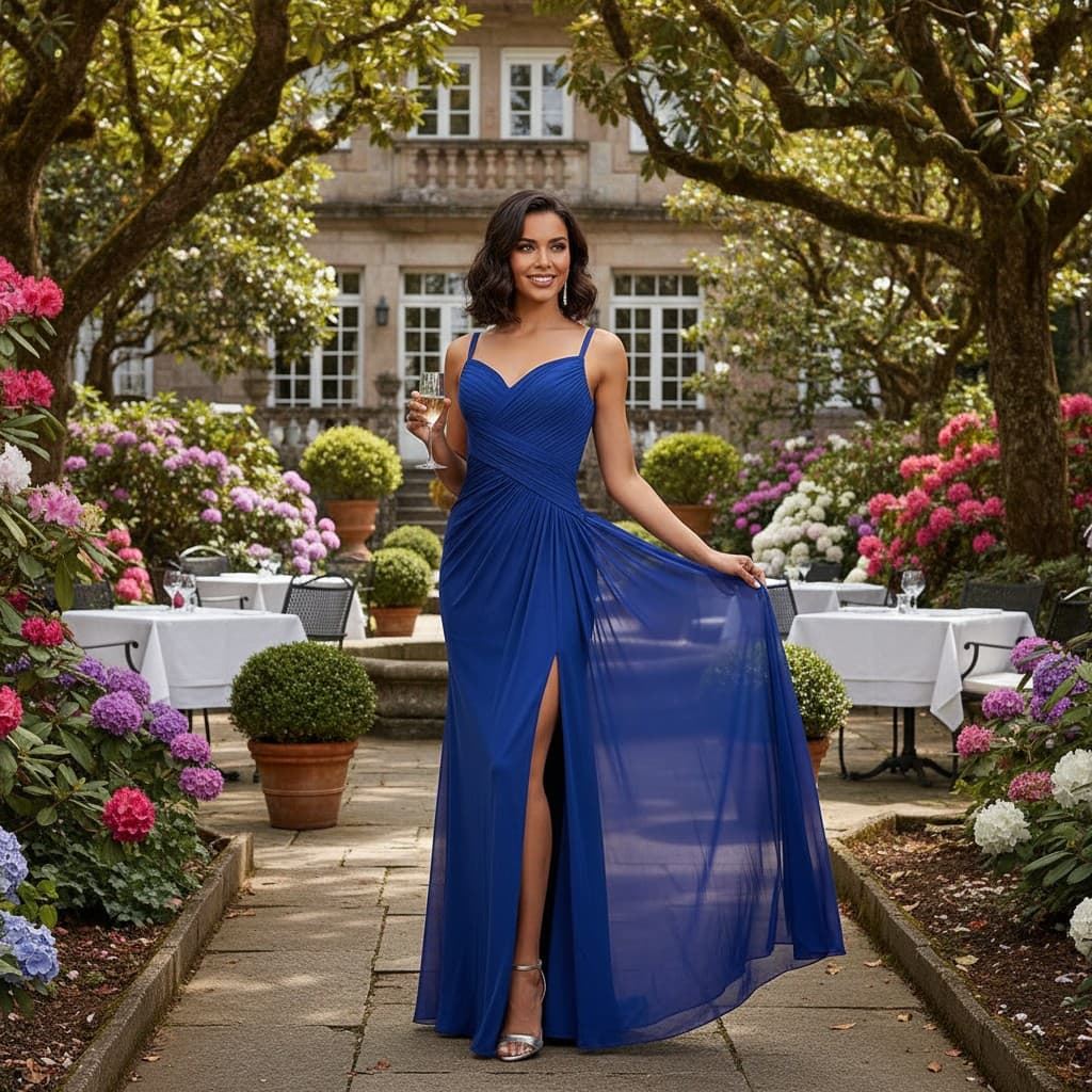 VESTIDO DE FIESTA LARGO F8047 - Imagen 1