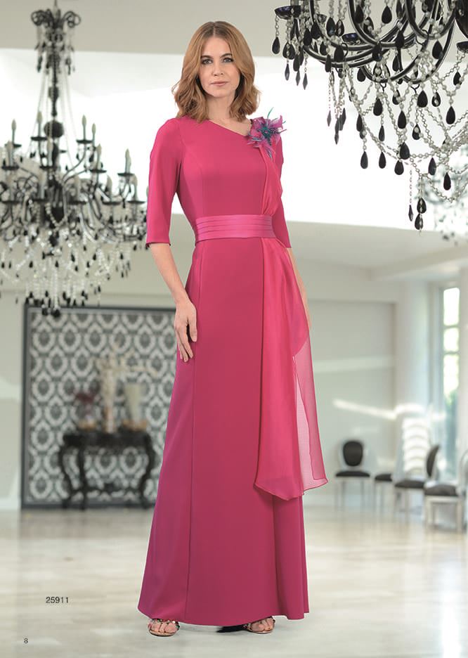 Vestido de Fiesta Largp Creaciones Carfi 25911 - Imagen 2