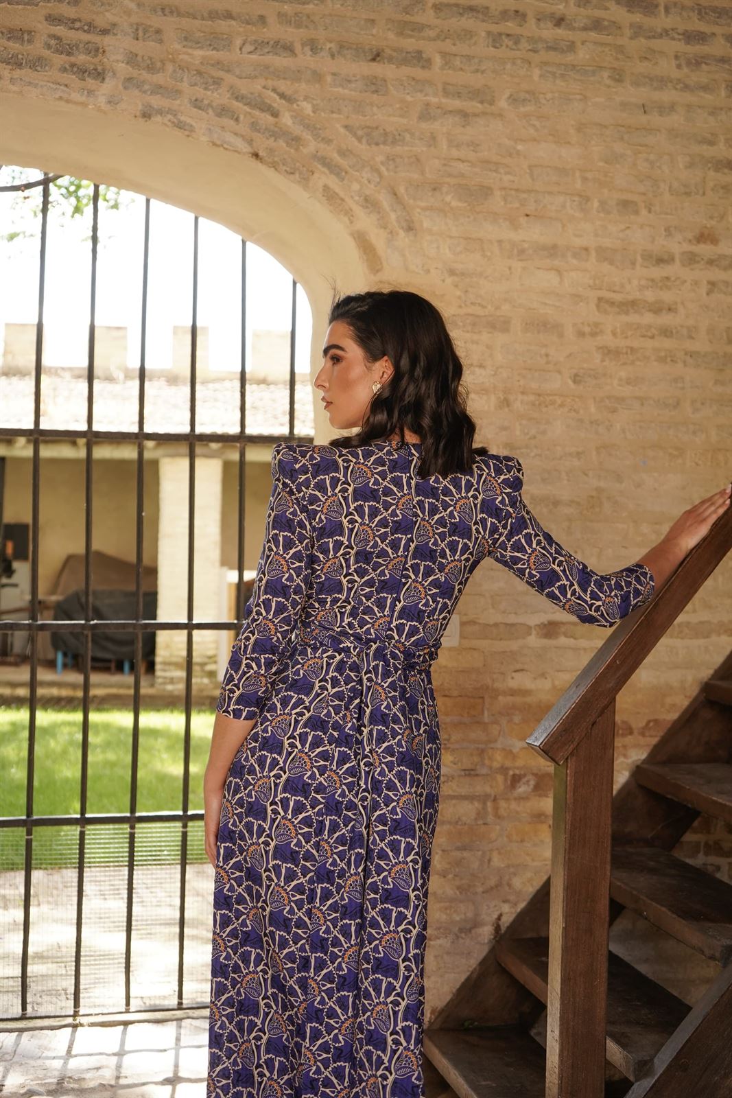 VESTIDO DE FIESTA MAGNOLIA KOBUS LAUREL ESTAMPADO - Imagen 3