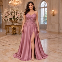 VESTIDO DE FIESTA RENATA TALLAS GRANDES 9447 - Imagen 1
