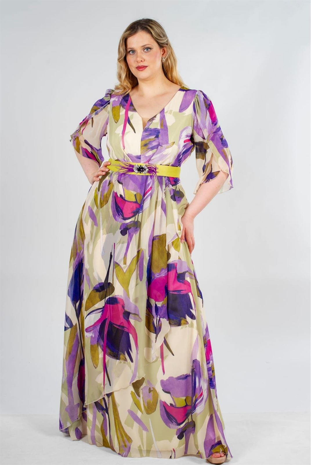 VESTIDO DE FIESTA TALLA GRANDE 261822 MIA MIRÓ - Imagen 1