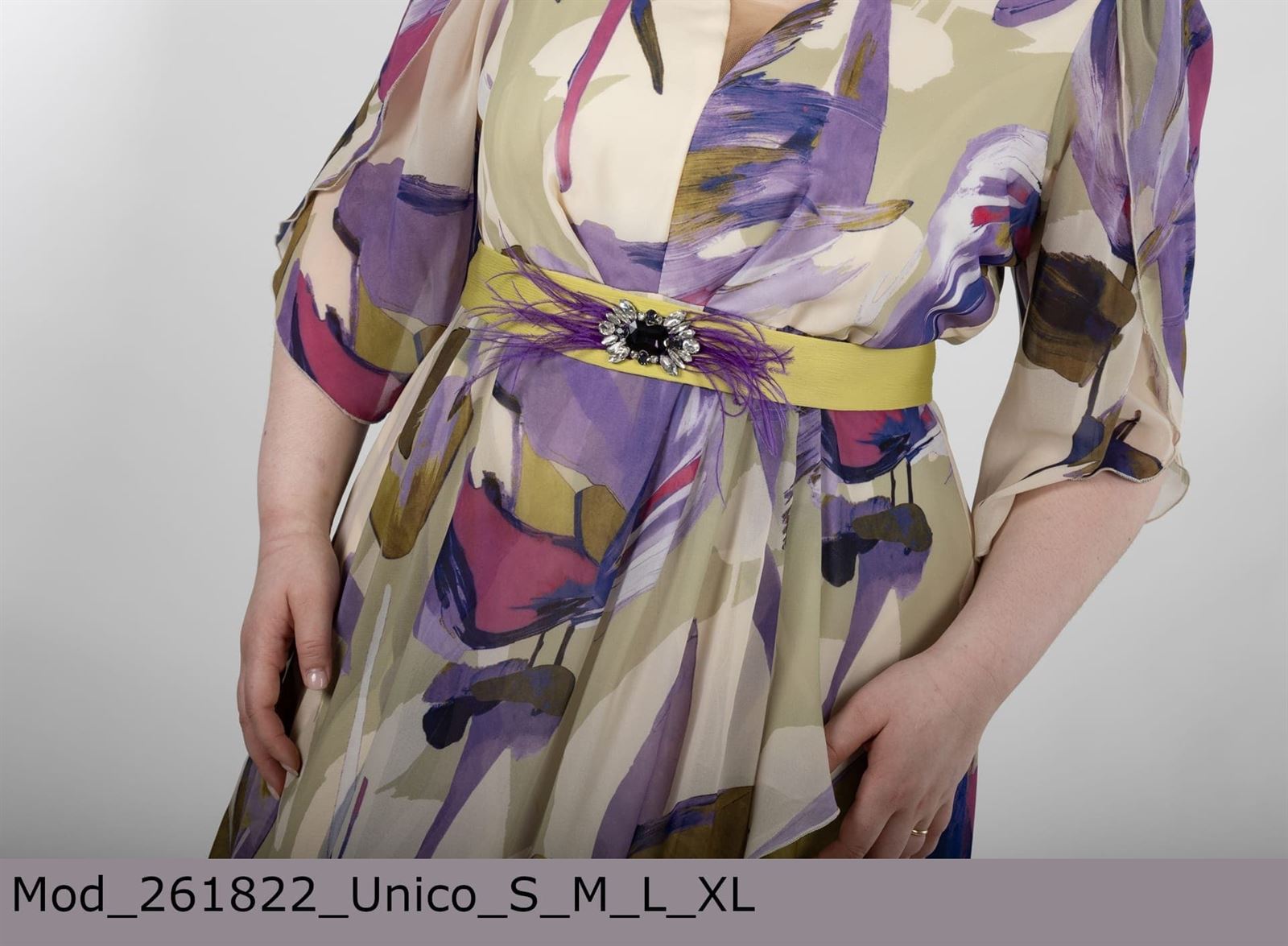 VESTIDO DE FIESTA TALLA GRANDE 261822 MIA MIRÓ - Imagen 2