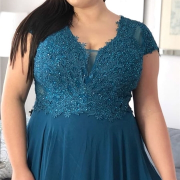 VESTIDO DE FIESTA TALLA GRANDE MARINA 8891 - Imagen 1