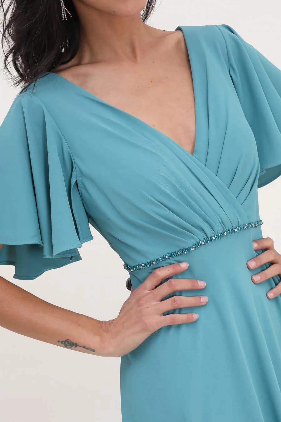 VESTIDO DE FIESTA TALLA GRANDE R8318G - Imagen 3