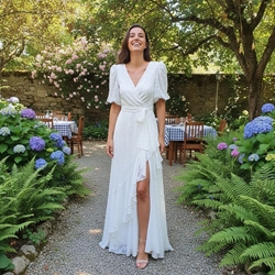 VESTIDO NOVIA CIVIL JUAN MARCOS 3018 - Imagen 1