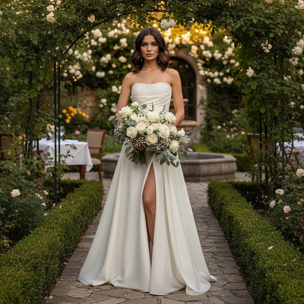 VESTIDO NOVIA CIVIL OLIVE 2501 - Imagen 1