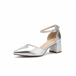 ZAPATOS FIESTA MUJER PLATA 22-77 - Imagen 1